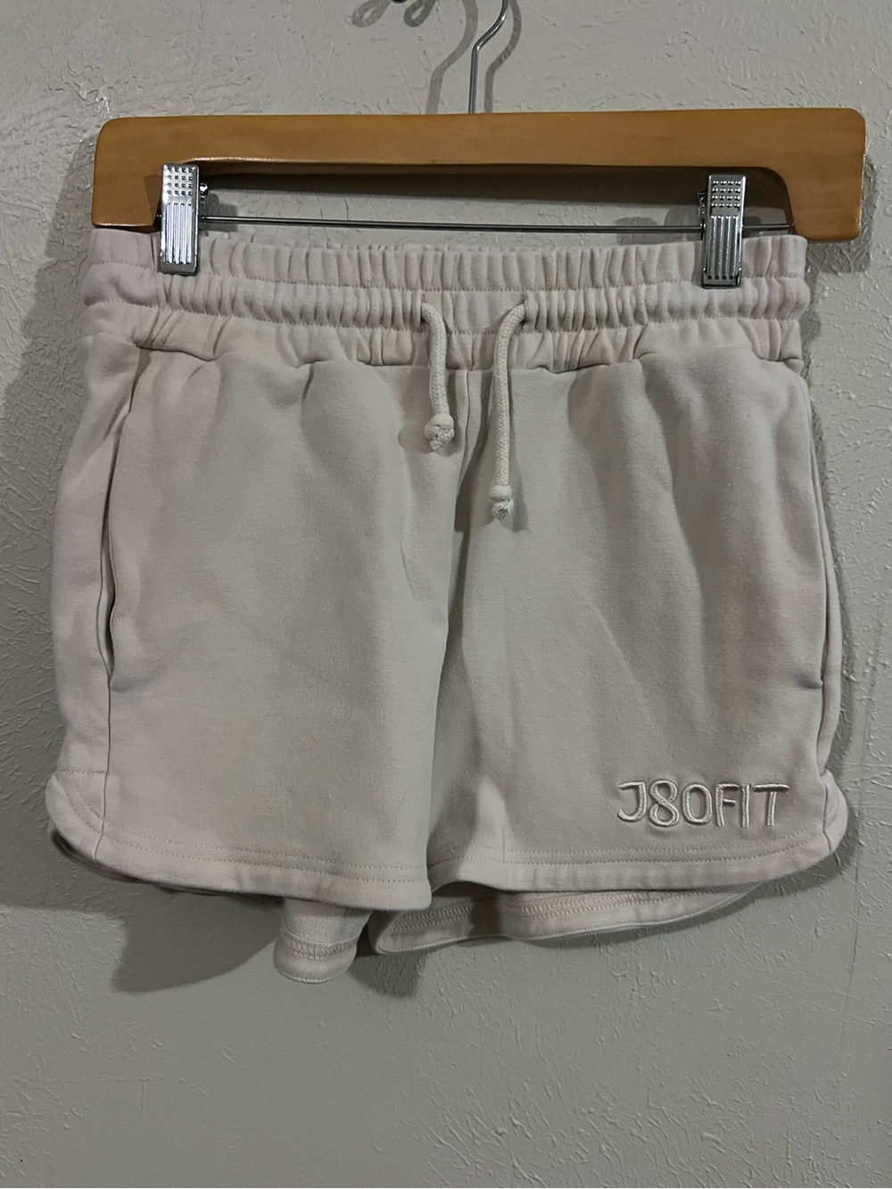 J80FIT Cream Athletic Lounge Shorts with Drawstring Size XS